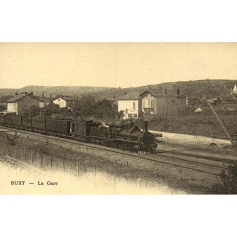Buxy gare reproduction carte ancienne Collection Cartes d'Autrefois