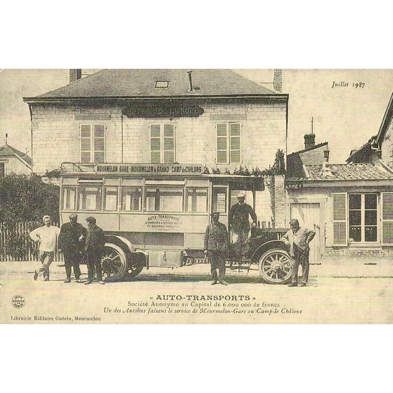 Auto Transports société anonyme reproduction carte ancienne Collection Cartes d'Autrefois