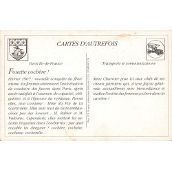 Paris - Reproduction Carte Ancienne Les Femmes Cochers