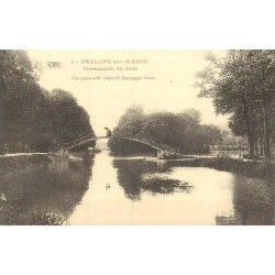 Châlons-sur-Marne promenade du Jard reproduction carte ancienne Collection Cartes d'Autrefois
