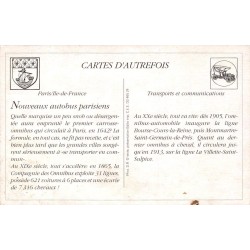 Paris - Reproduction Carte Ancienne Nouveaux Autobus Parisiens