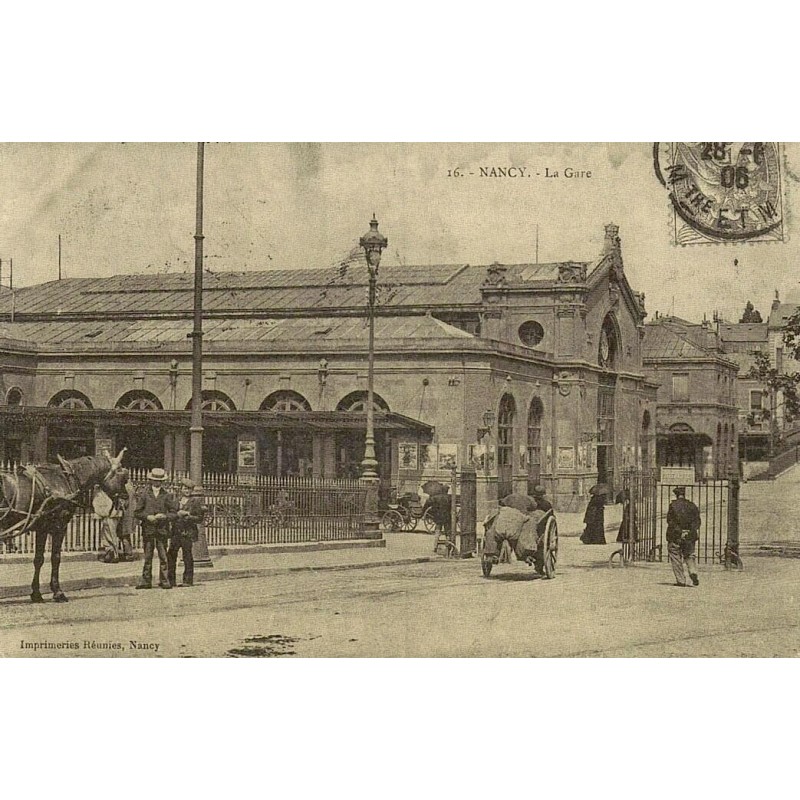 Nancy gare reproduction carte ancienne Collection Cartes d'Autrefois