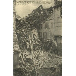 Troyes église Saint Jean effondrement du clocher reproduction carte ancienne Collection Cartes d'Autrefois