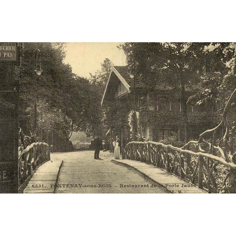 Fontenay-sous-Bois restaurant de la Porte Jaune reproduction carte ancienne Collection Cartes d'Autrefois