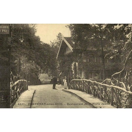 Fontenay-sous-Bois restaurant de la Porte Jaune reproduction carte ancienne Collection Cartes d'Autrefois