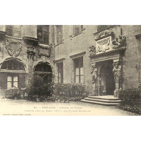Toulouse Hôtel de Pierre cour de Jean de Bagis reproduction carte ancienne Collection Cartes d'Autrefois