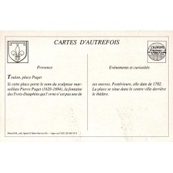 Toulon - Reproduction Carte Ancienne Place Puget