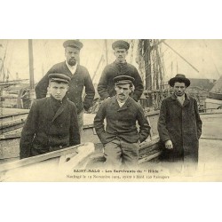 Saint-Malo survivants du Hilda reproduction carte ancienne Collection Cartes d'Autrefois