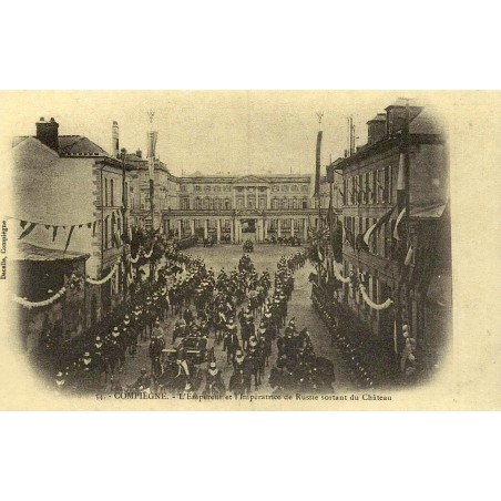 Compiègne empereur et impératrice de Russie château reproduction carte ancienne Collection Cartes d'Autrefois