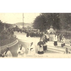 Lourdes la procession reproduction carte ancienne Collection Cartes d'Autrefois