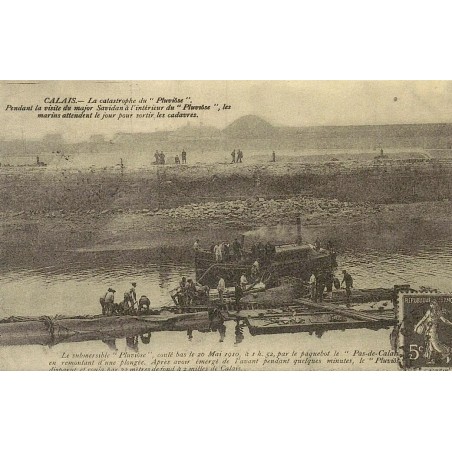 Calais catastrophe du Pluviôse reproduction carte ancienne Collection Cartes d'Autrefois