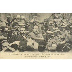 Montpellier Marcelin Albert meeting vinicole reproduction carte ancienne Collection Cartes d'Autrefois