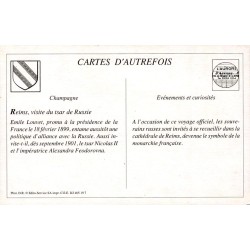 Reims - Reproduction Carte Ancienne Visite des Souverains