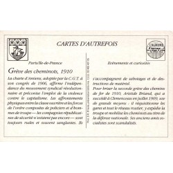 France - Reproduction Carte Ancienne Grève des Cheminots 1910