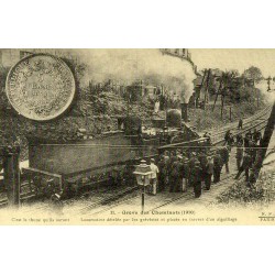 Grève des cheminots 1910 reproduction carte ancienne Collection Cartes d'Autrefois