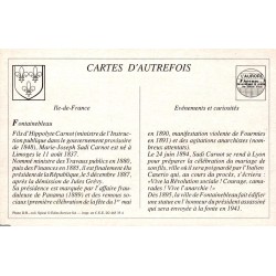 Fontainebleau - Reproduction Carte Ancienne Monument Carnot