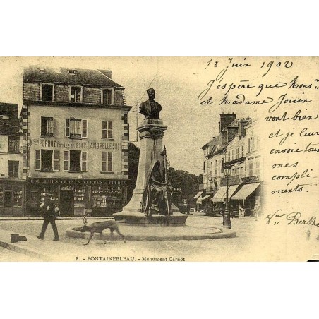 Fontainebleau Monument Carnot reproduction de carte postale ancienne Collection Cartes d'Autrefois
