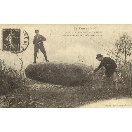Castres Sidobre Rocher Tremblant de Casse Cailloux reproduction de carte postale ancienne Collection Cartes d’Autrefois