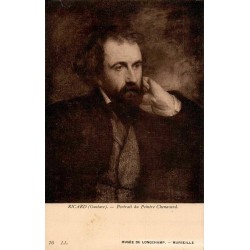 Carte postale ancienne portrait du peintre Paul Chenavard par Gustave Ricard Marseille