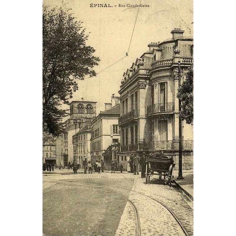 Épinal rue Claude Gelée reproduction de carte postale ancienne Collection Cartes d'Autrefois