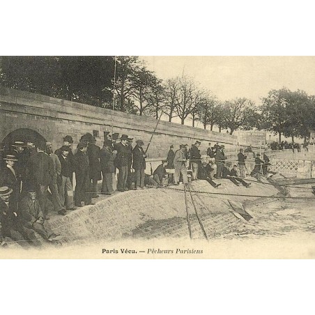 Paris pêcheurs parisiens reproduction de carte postale ancienne Collection Cartes d'Autrefois