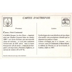 Cannes - Reproduction Carte Ancienne Hôtel Continental