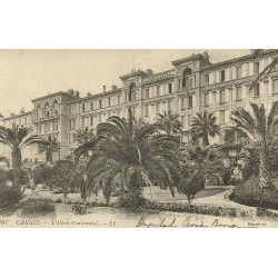 Cannes Hôtel Continental reproduction de carte postale ancienne Collection Cartes d'Autrefois