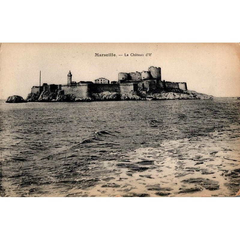 Carte postale ancienne du Château d’If à Marseille sur la mer Méditerranée