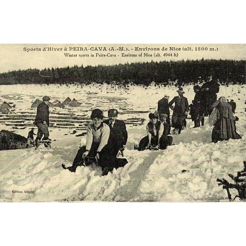 Peïra-Cava sports d’hiver aux environs de Nice reproduction de carte postale ancienne Collection Cartes d'Autrefois