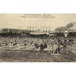 Saint-Quentin XXXVe Fête Fédérale de Gymnastique mai 1910 reproduction de carte postale ancienne Collection Cartes d'Autrefois