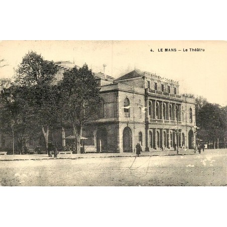 Le Mans le théâtre reproduction de carte postale ancienne Collection Cartes d'Autrefois
