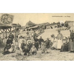 Châtelaillon-Plage la plage reproduction de carte postale ancienne Collection Cartes d'Autrefois