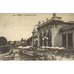 Vittel la terrasse du Casino reproduction de carte postale ancienne Collection Cartes d'Autrefois