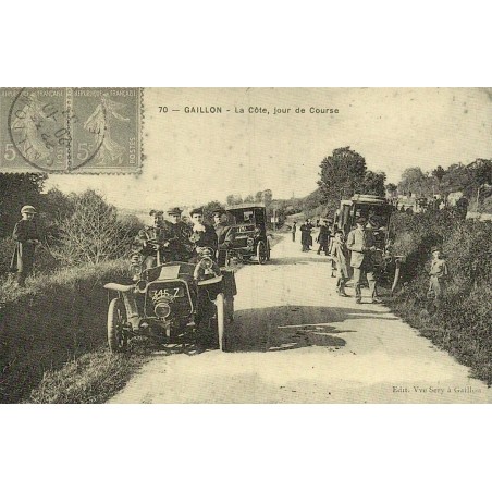 Gaillon la Côte jour de course reproduction de carte postale ancienne Collection Cartes d'Autrefois