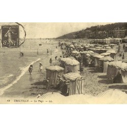 Trouville-sur-Mer - Reproduction Carte Ancienne La Plage