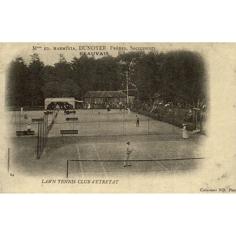 Étretat Lawn Tennis Club reproduction de carte postale ancienne Collection Cartes d'Autrefois
