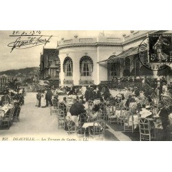 Deauville les terrasses du Casino reproduction de carte postale ancienne Collection Cartes d'Autrefois