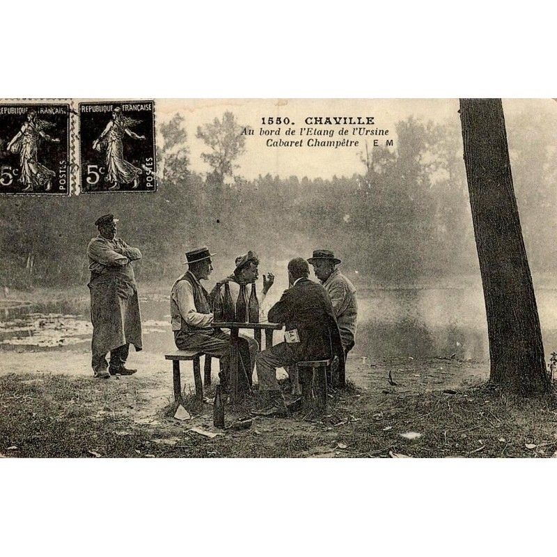 Chaville au bord de l’Étang de l’Ursine cabaret champêtre reproduction de carte postale ancienne Collection Cartes d'Autrefois