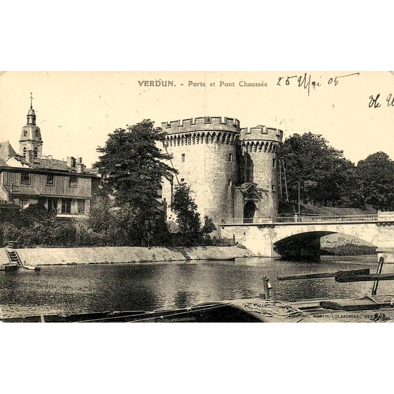 Verdun porte et pont chaussée reproduction de carte postale ancienne Collection Cartes d'Autrefois