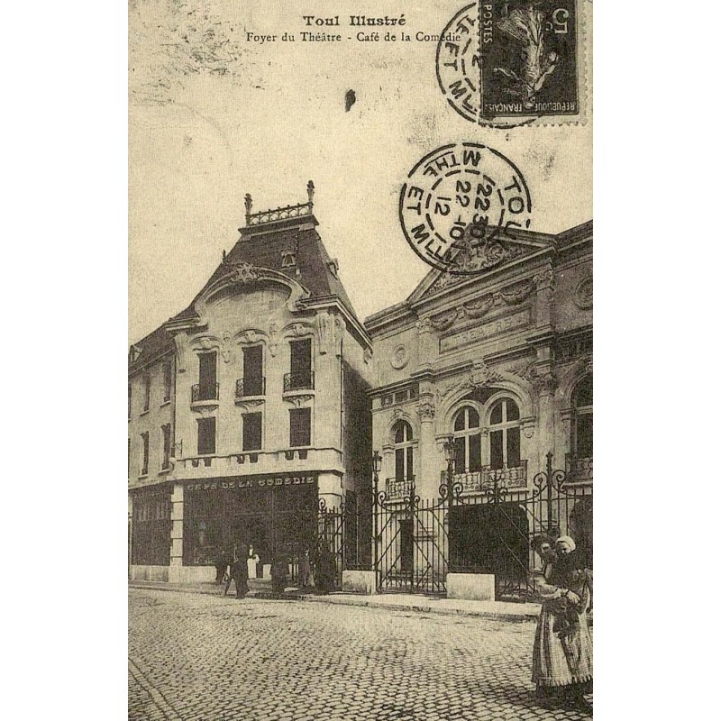 Toul foyer du Théâtre Café de la Comédie reproduction de carte postale ancienne Collection Cartes d'Autrefois