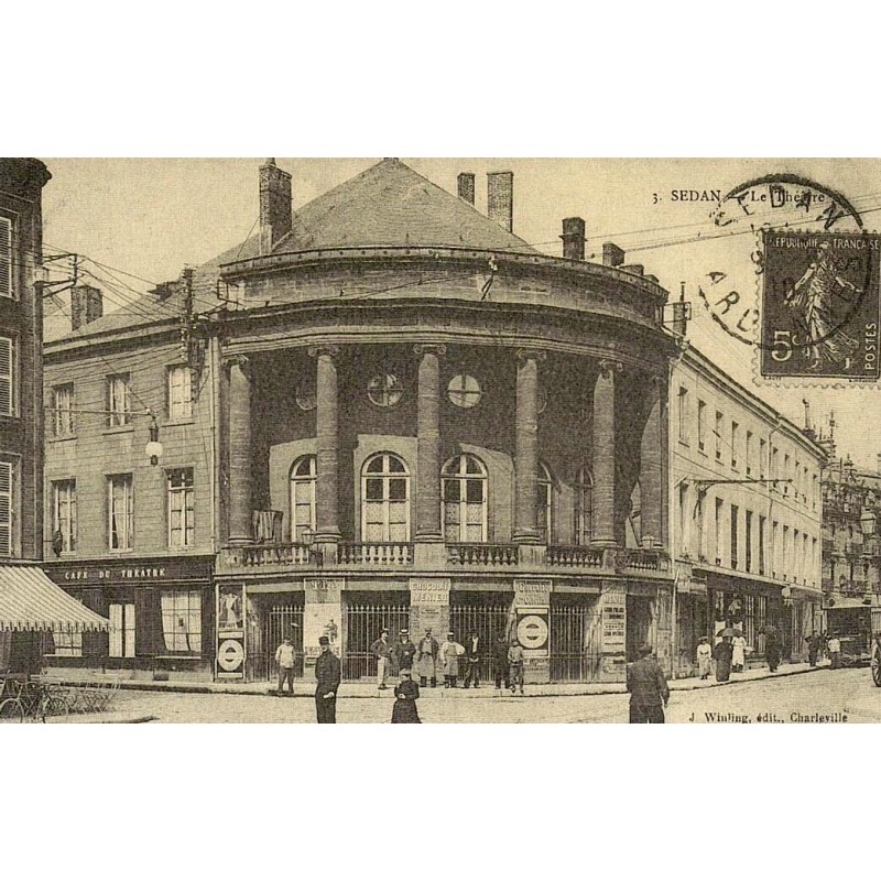 Sedan le théâtre reproduction de carte postale ancienne Collection Cartes d'Autrefois