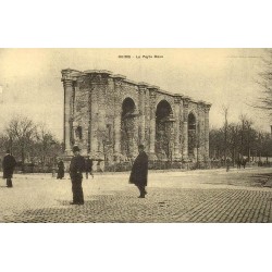 Reims Porte Mars reproduction de carte postale ancienne Collection Cartes d'Autrefois