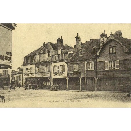 Reims place Saint-Thimothée reproduction de carte postale ancienne Collection Cartes d'Autrefois