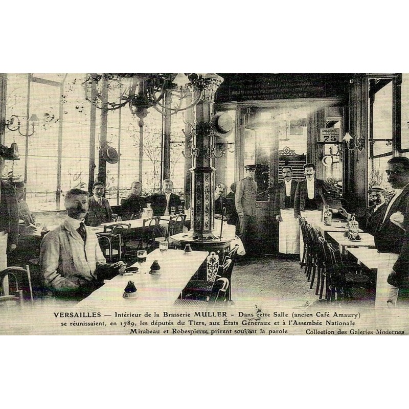 Versailles intérieur de la Brasserie Muller reproduction de carte postale ancienne Collection Cartes d'Autrefois