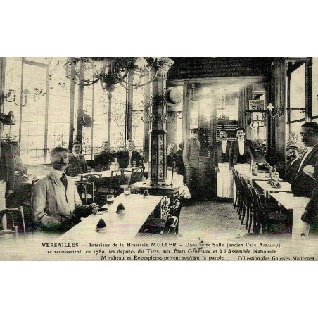 Versailles intérieur de la Brasserie Muller reproduction de carte postale ancienne Collection Cartes d'Autrefois