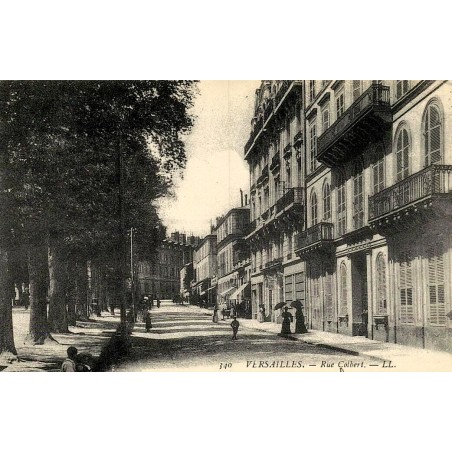 Reproduction de carte ancienne rue Colbert à Versailles Collection Cartes d'Autrefois
