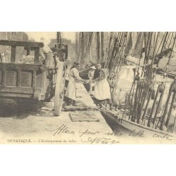 Reproduction de carte ancienne Dunkerque embarquement des tuiles Collection Cartes d'Autrefois