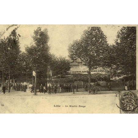 Reproduction de carte ancienne Lille Le Moulin Rouge Collection Cartes d'Autrefois