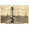 Reproduction de carte ancienne Le Croisic phare de la jetée de Tréhic Collection Cartes d'Autrefois