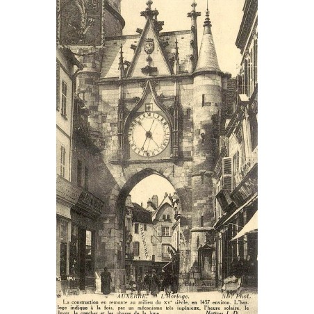 Auxerre - Reproduction Carte Ancienne L Horloge
